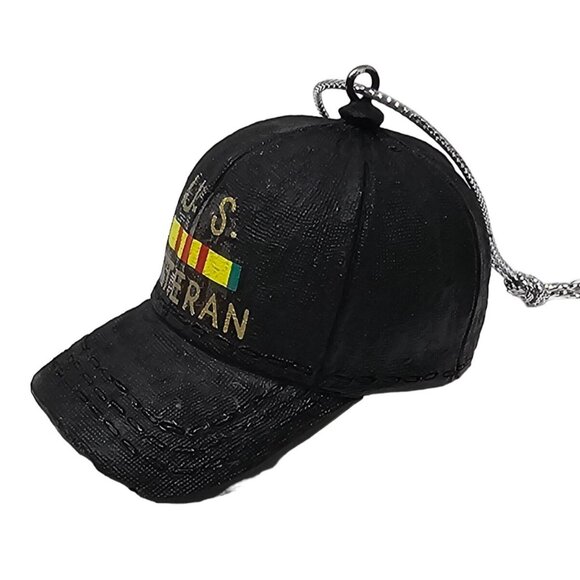 U.S. United States Veteran Baseball Cap Resin Christmas Ornament - Picture 3 of 4